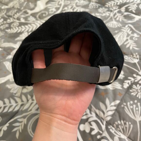 Mt. Bachelor Mischa wool baseball hat black adjustable men stylised eye patch - Picture 5 of 7